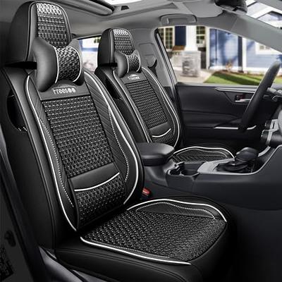 FREESOO Car Seat Covers Full Set, Leather Seat Cover Breathable Automotive  Cushion Accessories with Lumbar Support Universal Fit 5 Passenger Vehicle  (Black White 9) - Yahoo Shopping