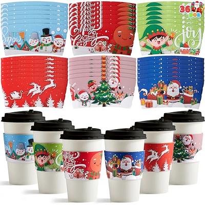 36pcs 9 oz Christmas Red and Green Plastic Drinking Cups