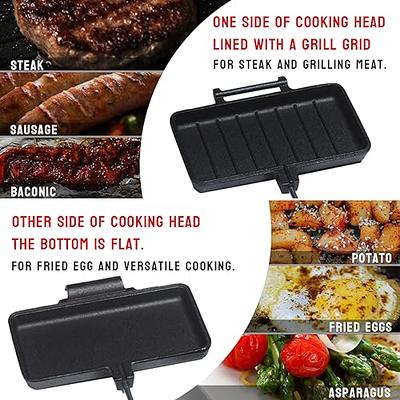 Double Pie Iron Sandwich Maker for Camping, Cast Iron Campfire Pie Cooker -  Yahoo Shopping