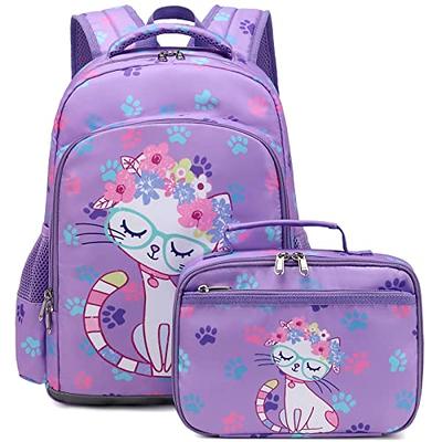 Backpacks for School Girls Bookbags Set Handbag Purse Pink Backpack