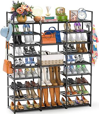 COMAX Boot Rack Organizer Tall Boots, 2-In-1 Expandable Shoe Rack Converted  to Boot Storage, 3-Tier Extendable Shoe Shelf for Entryway Small Space