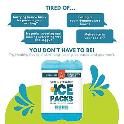 Ice Packs for Lunch Box-Freezer Pack-Original Cool Pack-Slim & Long-Lasting Ice