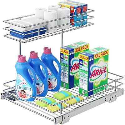 REALINN Under Sink Organizer, 2-Tier Pull Out Cabinet Organizer Under  Kitchen Sink Organizer, Under Cabinet Storage Multi-Use for Bathroom  Laundry