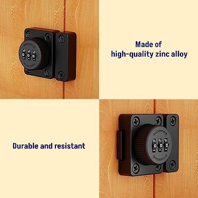 Cabinet Door Latch – Keyless Combination Lock for Cabinet Doors –  Mechanical 3-Digit Passcode Cabinet Lock – Zinc Alloy Safety Lock for  Kitchen Cabinet, Cupboard, Drawer, Safe (Black) - Yahoo Shopping