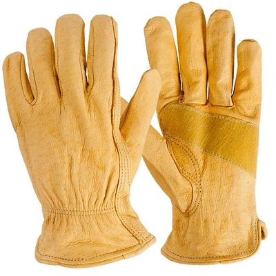 FIRM GRIP Work Gloves ~Suede Leather Palm ~Fleece Padding ~Men Large