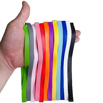 Amaxiu Large Silicone Rubber Bands, 12 Pcs Colorful Big Elastic