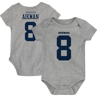 Youth Mitchell & Ness Troy Aikman Navy Dallas Cowboys Retired Player Name & Number Pullover Hoodie