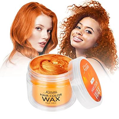 VOLLUCK Orange Temporary Hair Dye Wax 7.06 oz Natural Instant Hair Color  Wax Pomades, Hair Styling Clay for Party, Cosplay, Halloween, Christmas