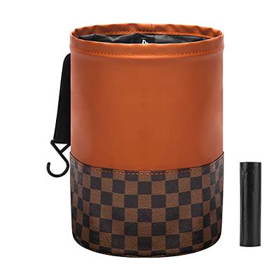 AUSZUOI Car Trash Can,Collapsible Portable Leather Auto Garbage Bag,Large  Capacity Trashcan Storage Bag,Multipurpose Car Organizer Hanging Trash with  30pcs Garbage Bags for Car, Office, Home - Yahoo Shopping