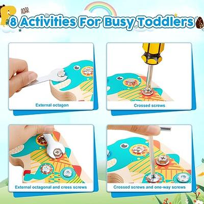 TenFans Busy Board Montessori Toys for 3 4 5 Year Old, Toddler Toys,  Sensory Toys Preschool Learning Toys Gifts for Toddlers, Autism Toys,  Educational