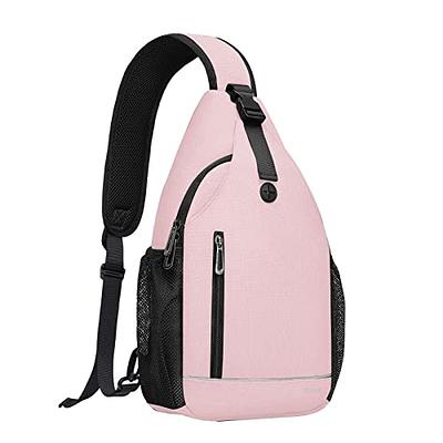 MOSISO Sling Backpack,Multipurpose Travel Hiking Daypack Rope Crossbody  Shoulder Bag with Front Buckle Pouch&Reflective Strip, Pink - Yahoo Shopping