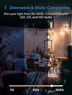 TREATLIFE Smart Dimmer Plug Outdoor Smart Plug Works with Alexa and Google  Home, Light Dimmer APP Remote Control, Max Power 400W, IP44 Waterproof for  Dimmable Outdoor Lights, Floor Lamp, Table Lamp