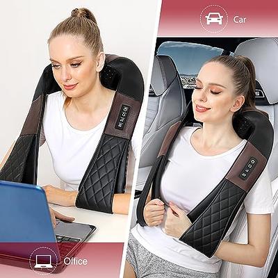 Neck Massager for Neck Pain Relief, 4D Deep Kneading Massagers with 6  Massage Nodes, Cordless Shiatsu Neck and Shoulder Massage Pillow with Heat  for Neck, Traps, Back & Leg, Gifts for Women