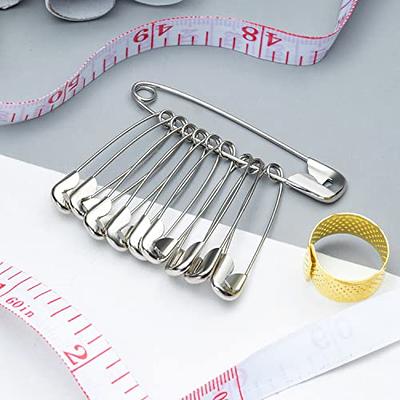 Crafare 180 Pack 2.16-3.34 inch Large Safety Pins Bulk 4 Assorted