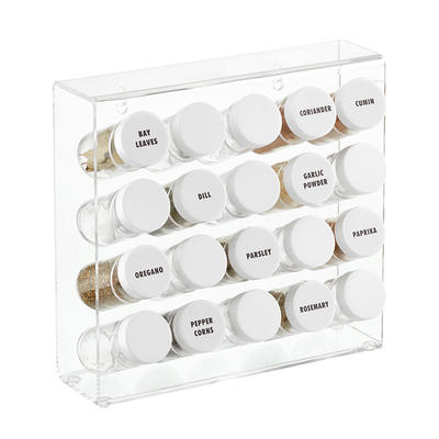 Aozita 36 Pcs Glass Spice Jars with Spice Labels - 4oz Empty Square Spice Bottles - Shaker Lids and Airtight Metal Caps - Chalk Marker and Silicone