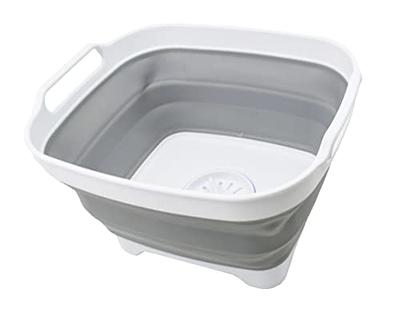 SAMMART 10L (2.6 Gallons) Collapsible Tub - Foldable Dish Tub - Portable  Washing Basin - Space Saving Plastic Washtub 