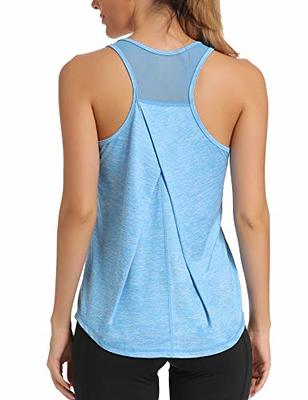 Aeuui Womens Workout Tops Sleeveless Racerback Tank Tops Mesh Yoga Athletic  Running Shirts Gym Clothes for Women