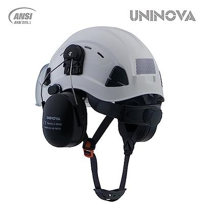 Hard Hats Construction Safety Helmet ANSI Z89.1 Approved OSHA Hardhat,  LOHASPRO Vented Men Worker White Hard Hat with Chin Strap Tree Climbing  Rescue