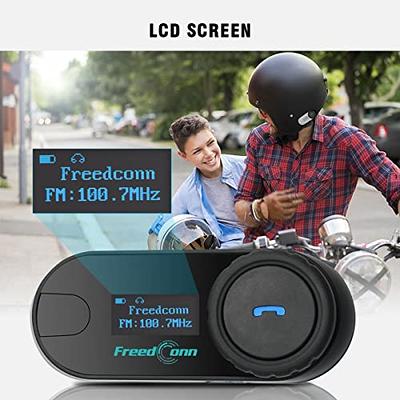 FreedConn Motocycle Helmet Waterproof Wireless Bluetooth Headset TCOM-SC;  /LCD Screen/FM Radio/800M Intercom/2 Riders Intercom/ Moto Biking 