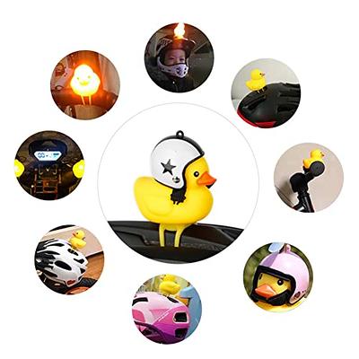 Rubber Duck Toy Car Ornaments with LED Light, Yellow Duck Car Dashboard  Decorations Squeeze Duck Bicycle Horns with Propeller Helmet - Yahoo  Shopping