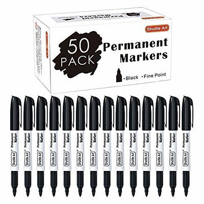 Shuttle Art Permanent Markers, 30 Assorted Colors Ultra Fine Point  Permanent Marker Packed in Travel Case, Ideal Colored Markers Set for  Adults