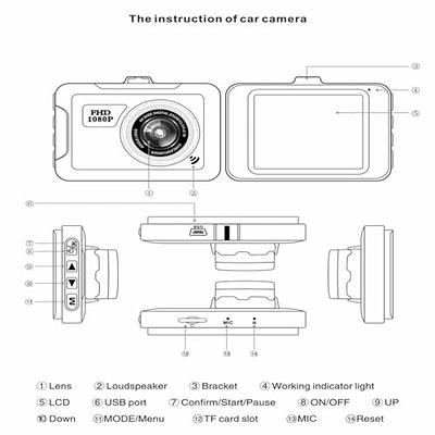  VSYSTO 3CH Truck Dash Cam, 3 LCD Screen 1080P Front & 720P  Sides Backup Camera DVR for Semi Trailer Van Tractor Car RV, Waterproof  Infrared Night Vision Lens G-Sensor Loop Recording 