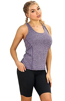 icyzone Womens Racerback Workout Athletic Running Tank Tops