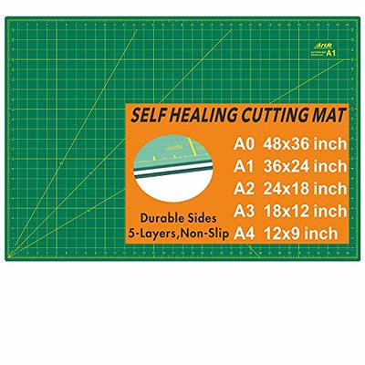 Professional 36 x 24 Self-Healing, Double-Sided Cutting Mat, Rotary Blade  Compatible, (36x24), (24x18), (18x12), (12x9) Sizes, for Sewing, Quilting