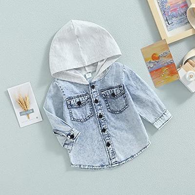 Baby Boys Girls Button Down Denim Jacket