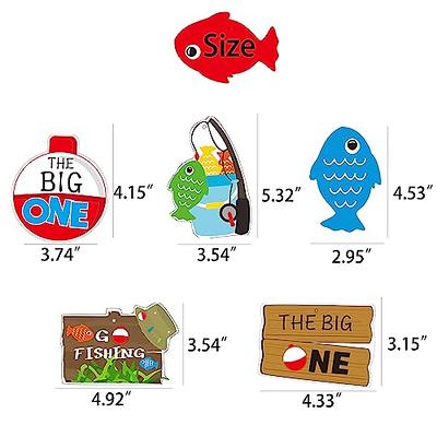  Gone Fishing First Birthday Party Supplies Gone Fishing  Tablecovers Little Fisherman Banner The Big One Cake Topper Ofishally One  Cupcake Topper Fishing Themed 1st Birthday Party Supplies Decorations :  Toys 