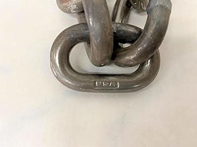 3/8 Inch x 14 Feet Steel Logging Chain with One Grab Hook and One