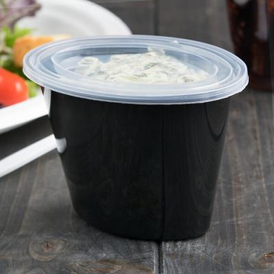 Pactiv Newspring E506 ELLIPSO 6 oz. Oval Plastic Souffle / Portion Cup with  Lid - 500/Case