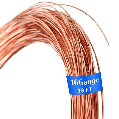 Artistic Wire, Copper Craft Wire 16 Gauge Thick, 10 Foot Spool, Bare Copper