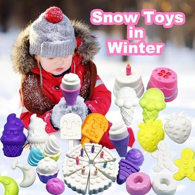 Huanlemai Ice Cream Snow Toys for Kids 3-10 with Collapsible Bucket, Mesh  Bag, Cupcake, Cake, Fruits, Dessert Molds, Sandbox Tool Ideal Holiday for  Toddlers Boys/Girls Winter Outside Snow Games - Yahoo Shopping