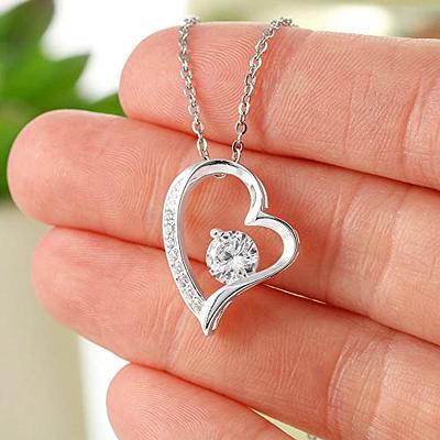 YEETONDA Birthday Gifts for Wife, Girlfriend, Gifts for Mom Birthday  Unique, 6A Cubic Zirconia Infinity Heart Necklace, Aniversario Gift for  Her