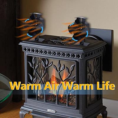 4 Blades Heat Powered Stove Fan for Wood Stove/Log Burner