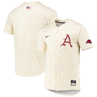 LSU Tigers Nike Replica Full-Button Baseball Jersey - Natural