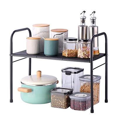 AJSWISH Under Sink Organizers and Storage, Expandable Kitchen Cabinet Shelf  Organizer Rack with Removable Panels for Kitchen Bathroom Storage 2-Tier 8