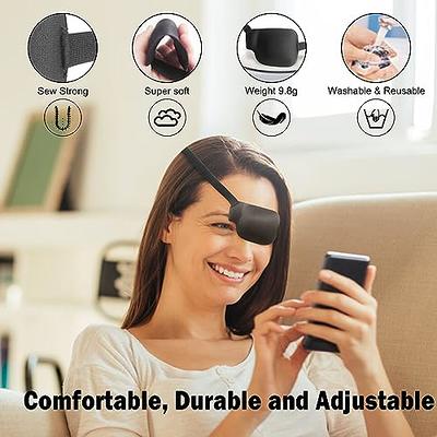  Handmade Black or Brown Real Leather Eye Patch for adults.  Suitable for Permanent Use. Medical eyepatch for Left or Right Eye. :  Handmade Products