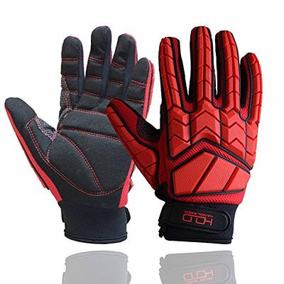 AIGEVTURE Anti Vibration Work Gloves Men,TPR Impact Protection