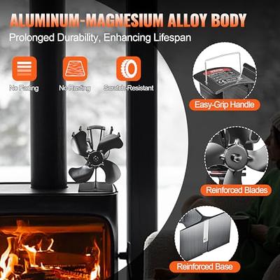 Durable Magnetic Fireplace Fan Thermometer Aluminum Alloy with