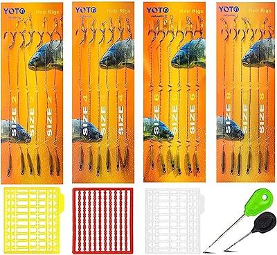 Carp Fishing Hair Rigs Kit - 18pcs Boilies Carp Rigs Carp Hooks