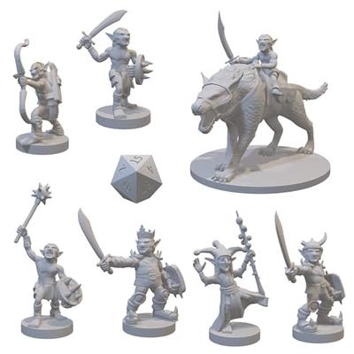 Set of 7 Goblin Warrior Creature Miniatures for DND Pathfinder RPG ...