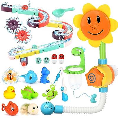 qlkytala Mold Free Bath Toys for Toddlers 1-3 - Baby Infants Pool Water Shower Toys 6-12-18 Months, No Hole No Mold Bathtub Toys for 1