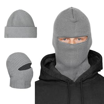 Tough Headwear Neoprene Half Face Mask Cold Weather - Half Ski Face Mask -  Men's Winter Face Mask for Outdoors, Motorcycle Black