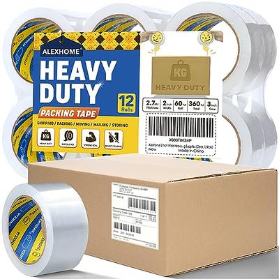 AlexHome 2 inch Heavy Duty Packing Tape for Moving,2.7 Mil,Total