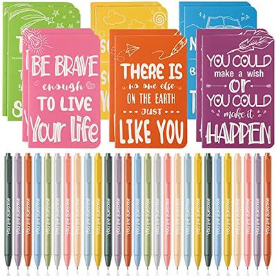 32 Pcs Motivational Quote Pens Inspirational Notepads Mini