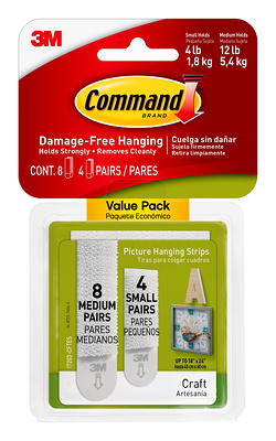 Command Medium Picture Hanging Strips, 3 Pairs of Strips Per Pack 