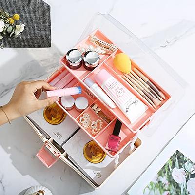 Kinsorcai Transparent Plastic Storage Box/Tool Box Three Layers 12 Inch  Multi-Purpose Organizer and Storage Box with Portable Handle for Crafts and  Cosmetics ( : : Home