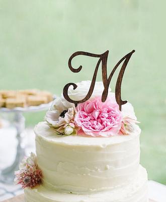 Monogram Wedding Cake Topper - Wooden Topper Personalized Rustic - Yahoo  Shopping